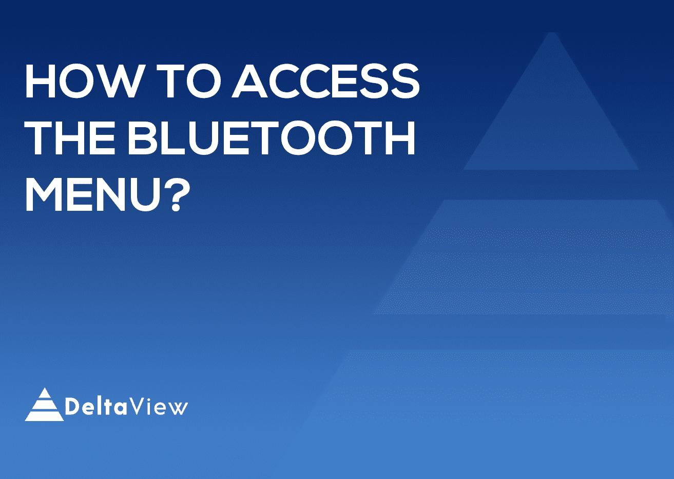 How to access the Bluetooth menu?