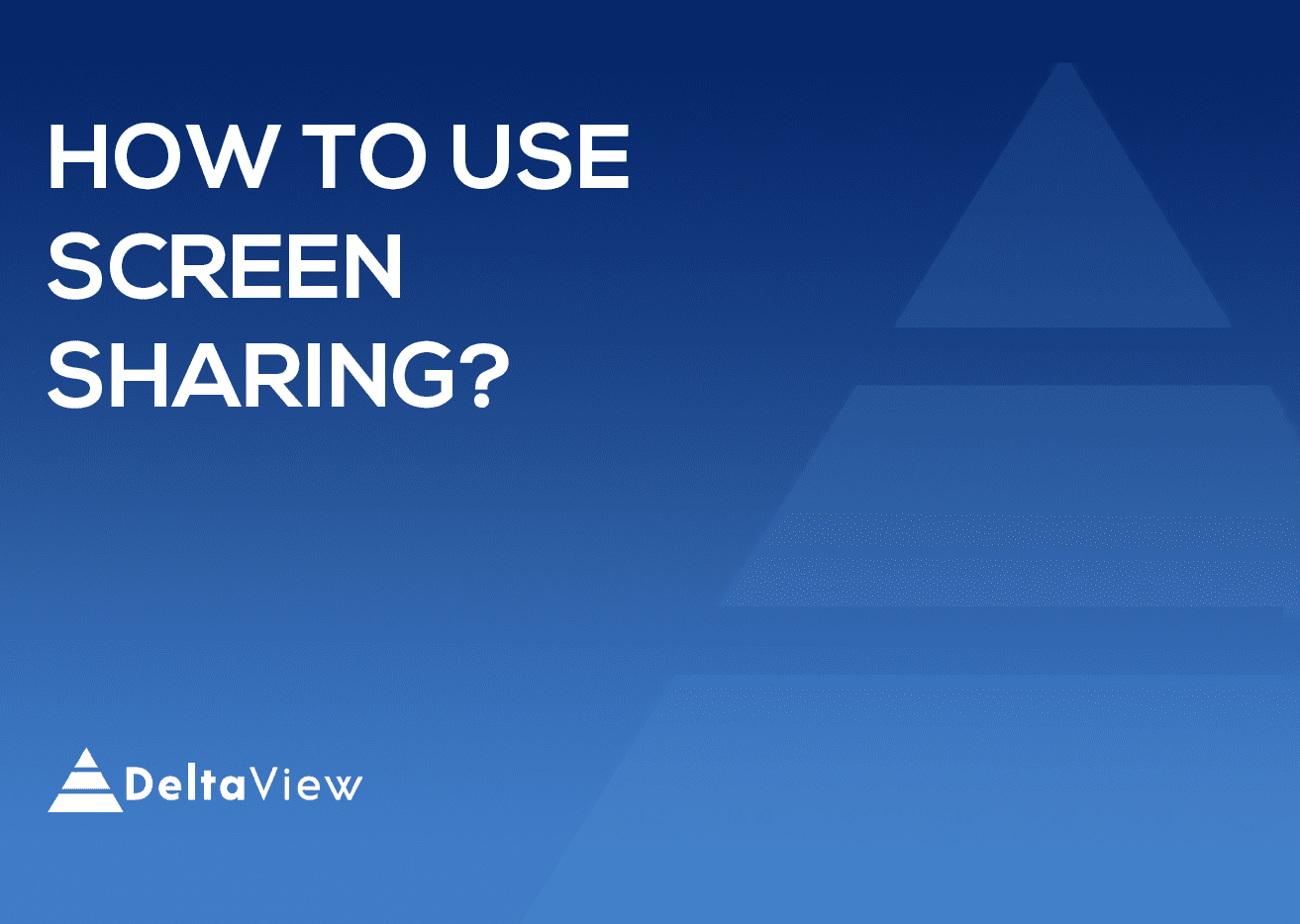 How to use screen sharing?